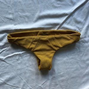 benoa yellow ribbed bikini bottoms